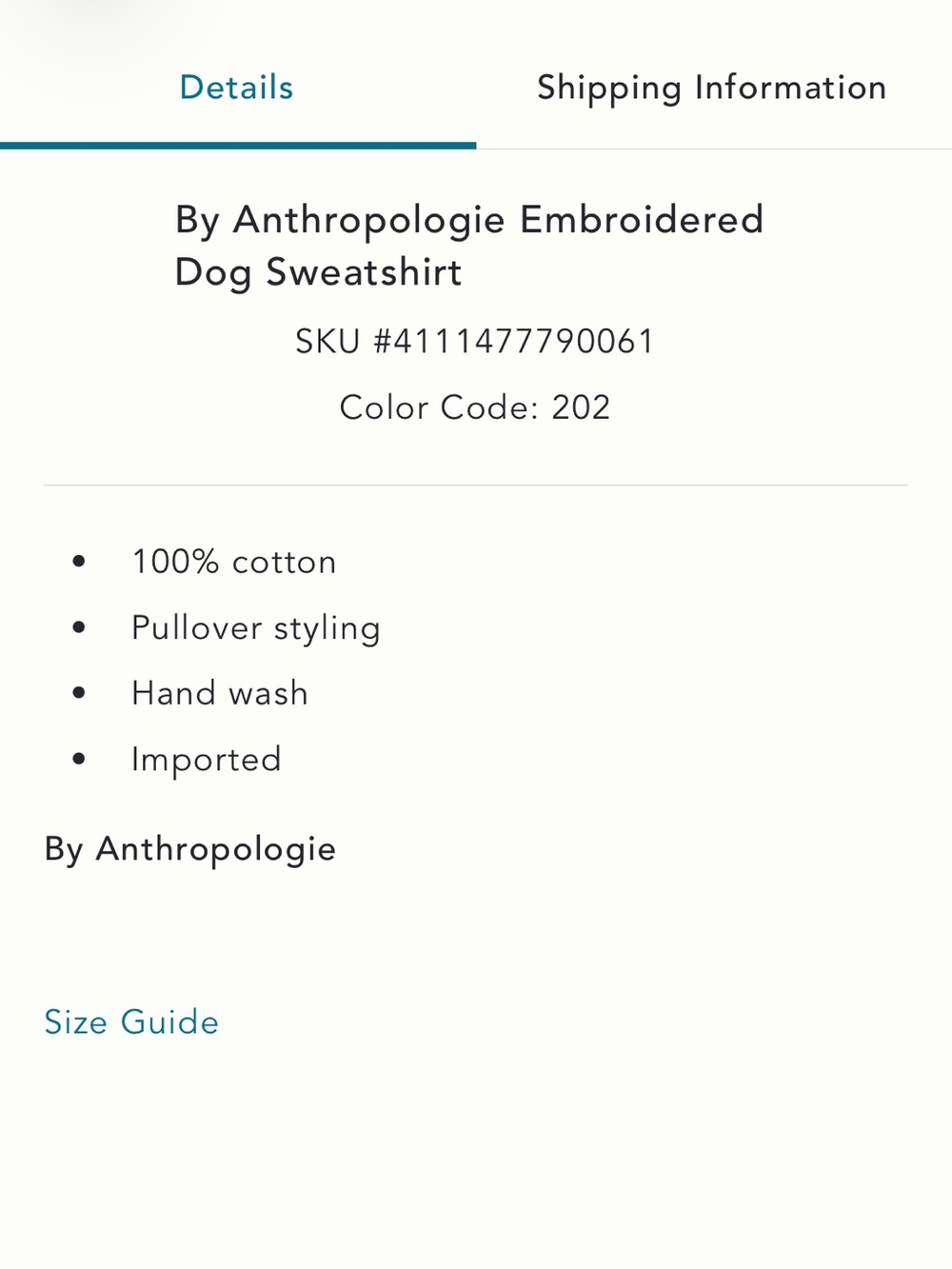 Anthropologie Embroidered Dog Sweatshirt - Picture 5 of 5